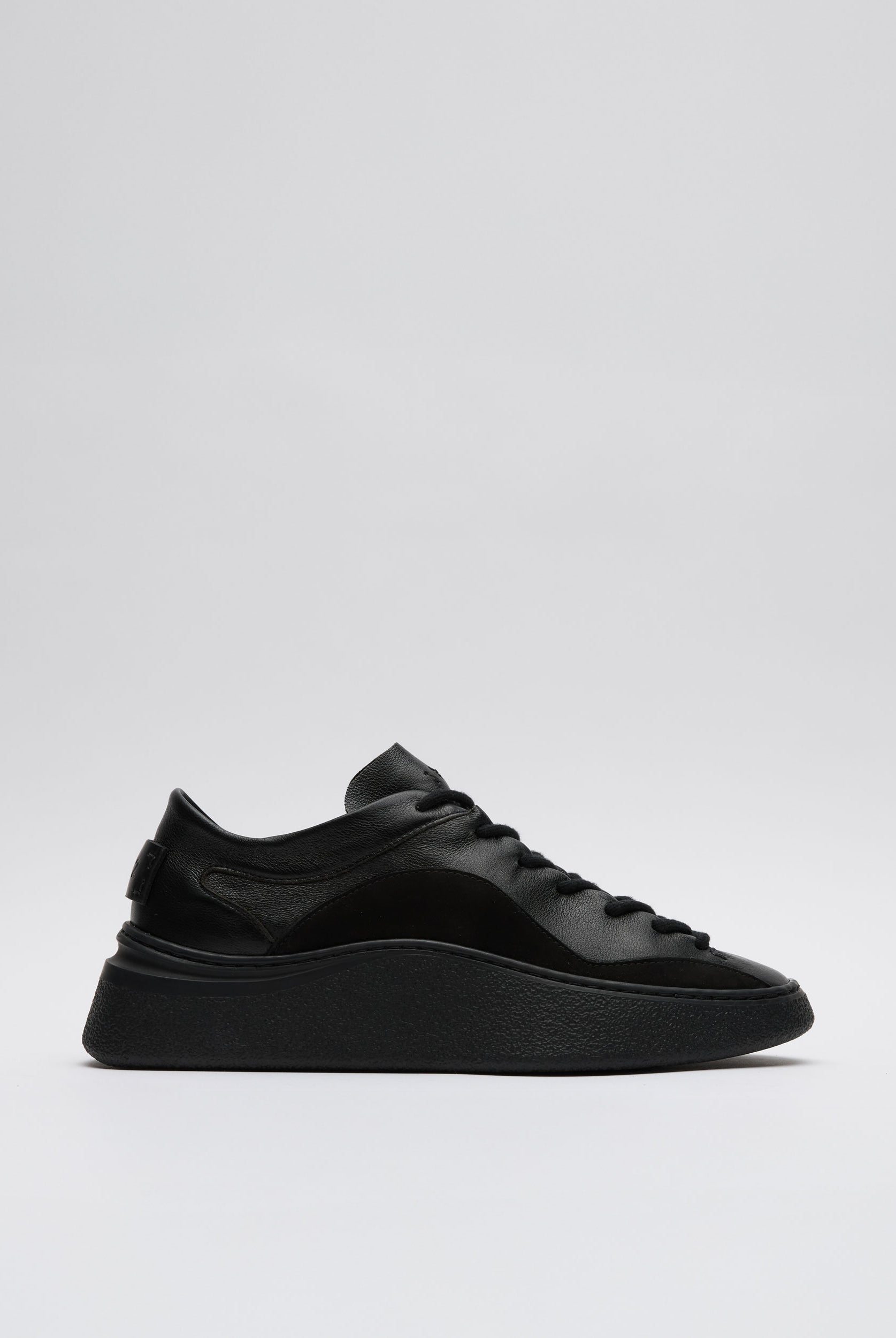 1812 MIDAS BELLOWS TONGUE LUXURY SNEAKER IN BLACK ON BLACK, BLACK DEER SKIN, HANDMADE IN ENGLAND