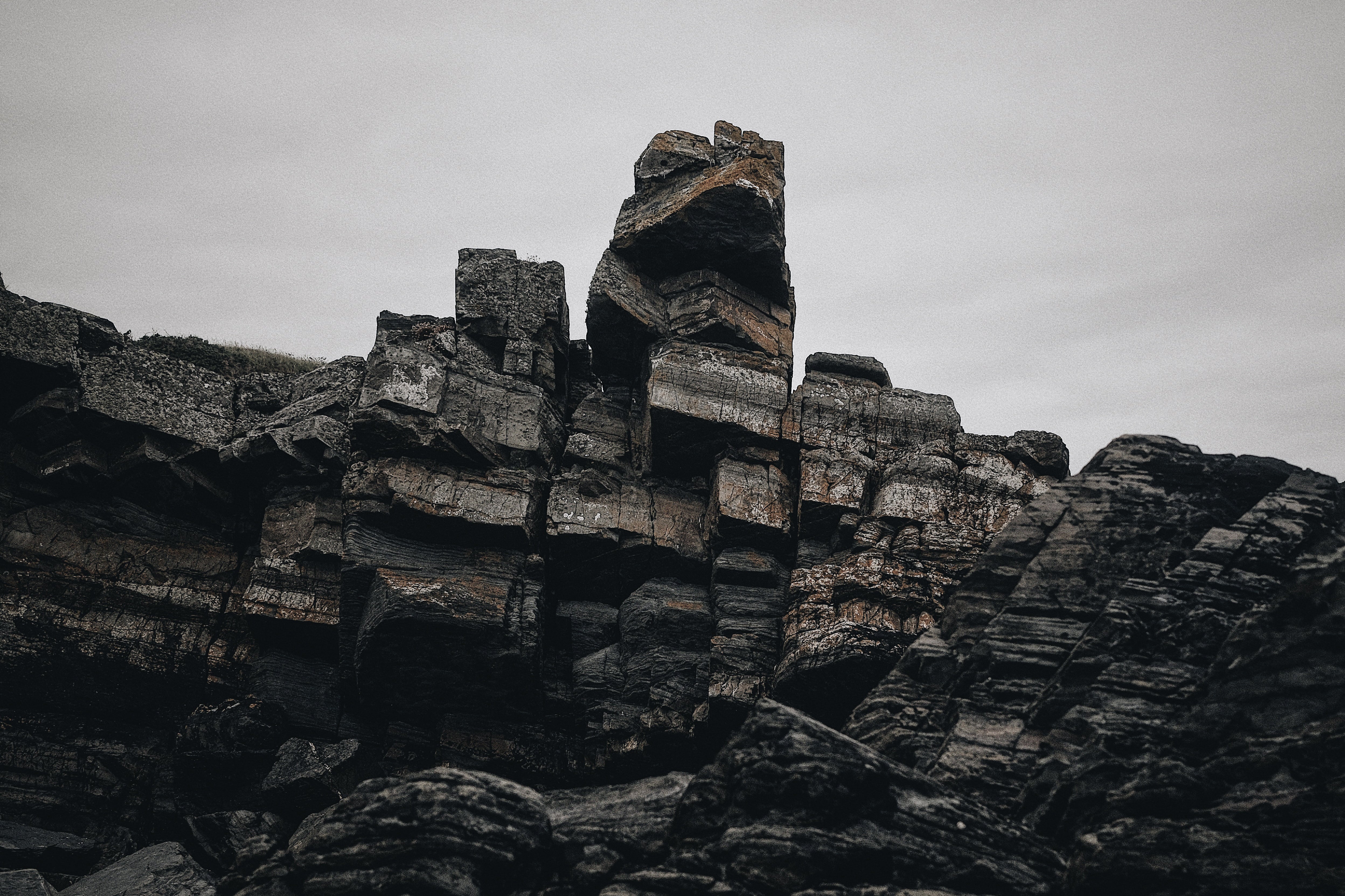 A WEATHERED ROCK ON THE BRITISH COASTLINE. THE 1812 ODYSSEY COLLECTION, HANDMADE IN ENGLAND.