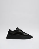 1812 MIDAS BELLOWS TONGUE LUXURY SNEAKER IN BLACK ON BLACK, BLACK DEER SKIN, HANDMADE IN ENGLAND