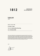 TARLAIR CERTIFICATE OF AUTHENTICITY